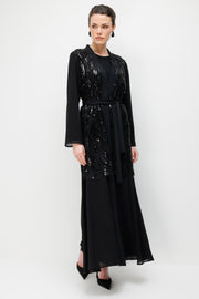 İnci Taşlı Abaya Elbise