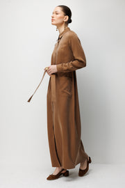 Torba Cepli Kemerli Elbise Camel