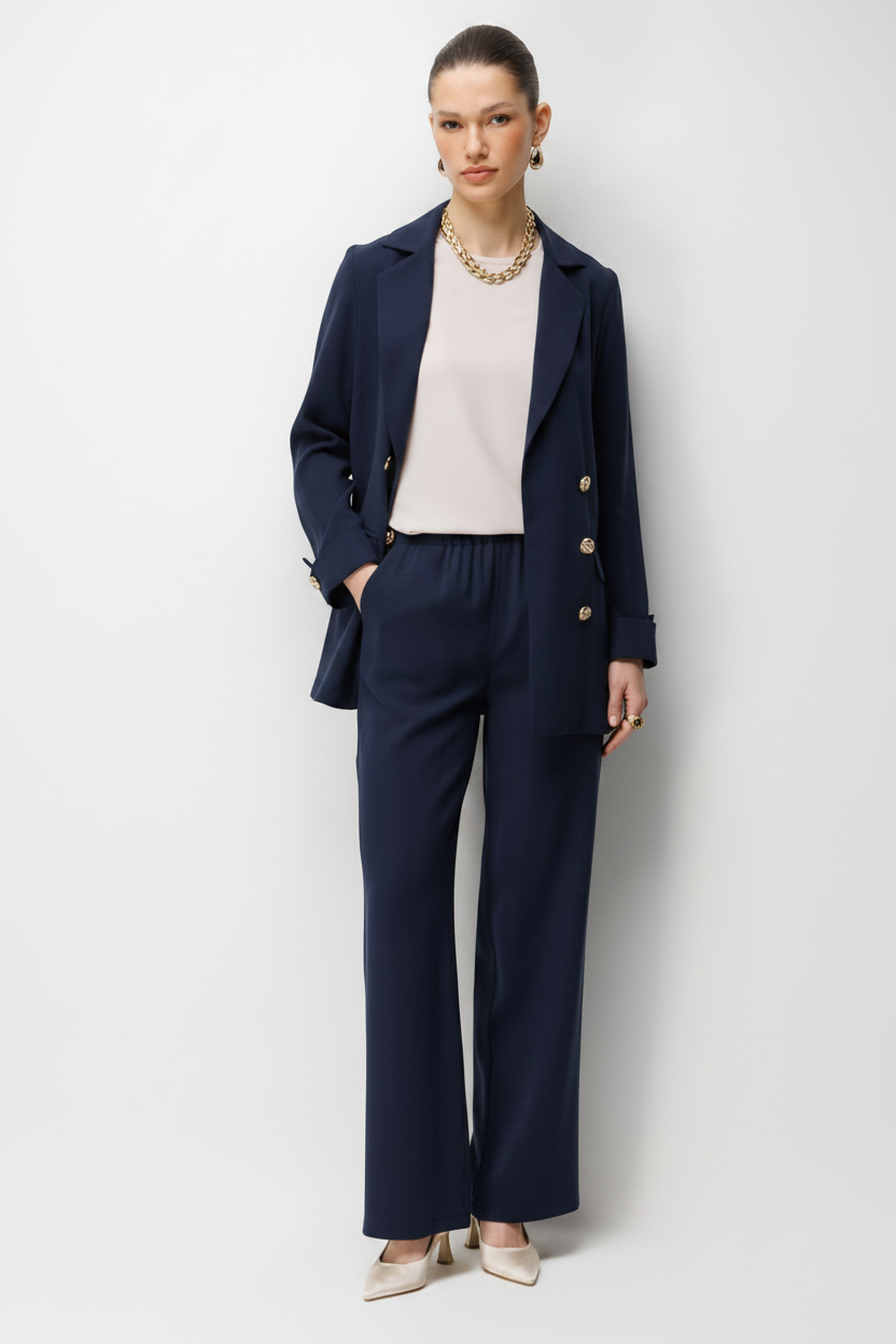 Blazer Ceket Takım Lacivert