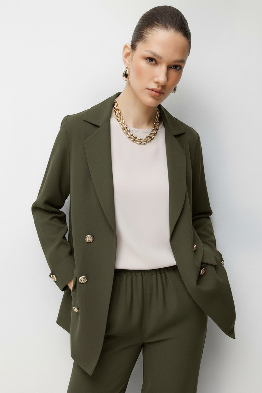 Blazer Ceket Takım Haki