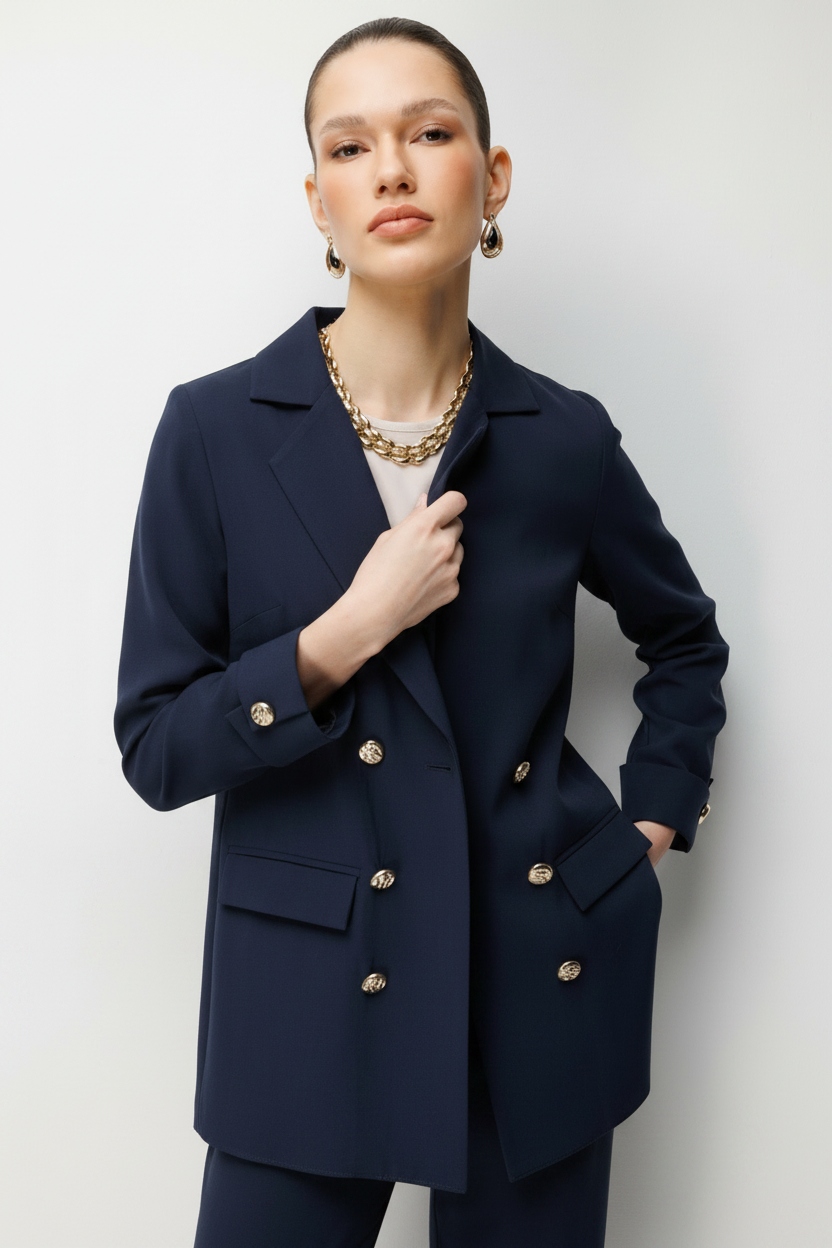 Blazer Ceket Takım Lacivert