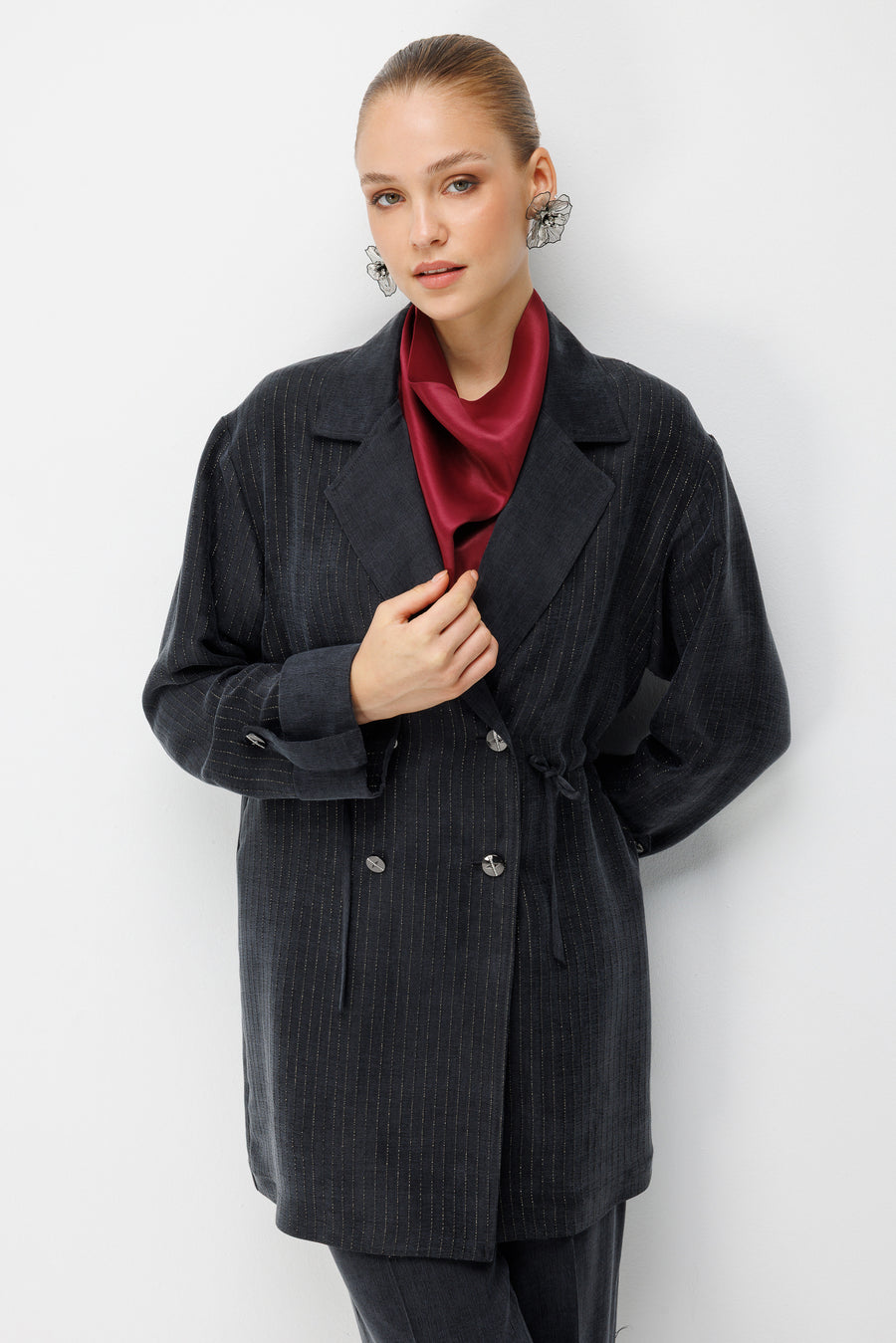 DÖRT DÜĞMELİ BLAZER TAKIM SİYAH