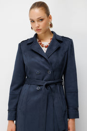 SCUBA SÜET DÜĞMELİ KABAN LACİVERT